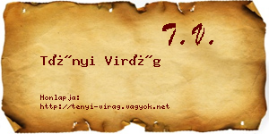 Tényi Virág névjegykártya
